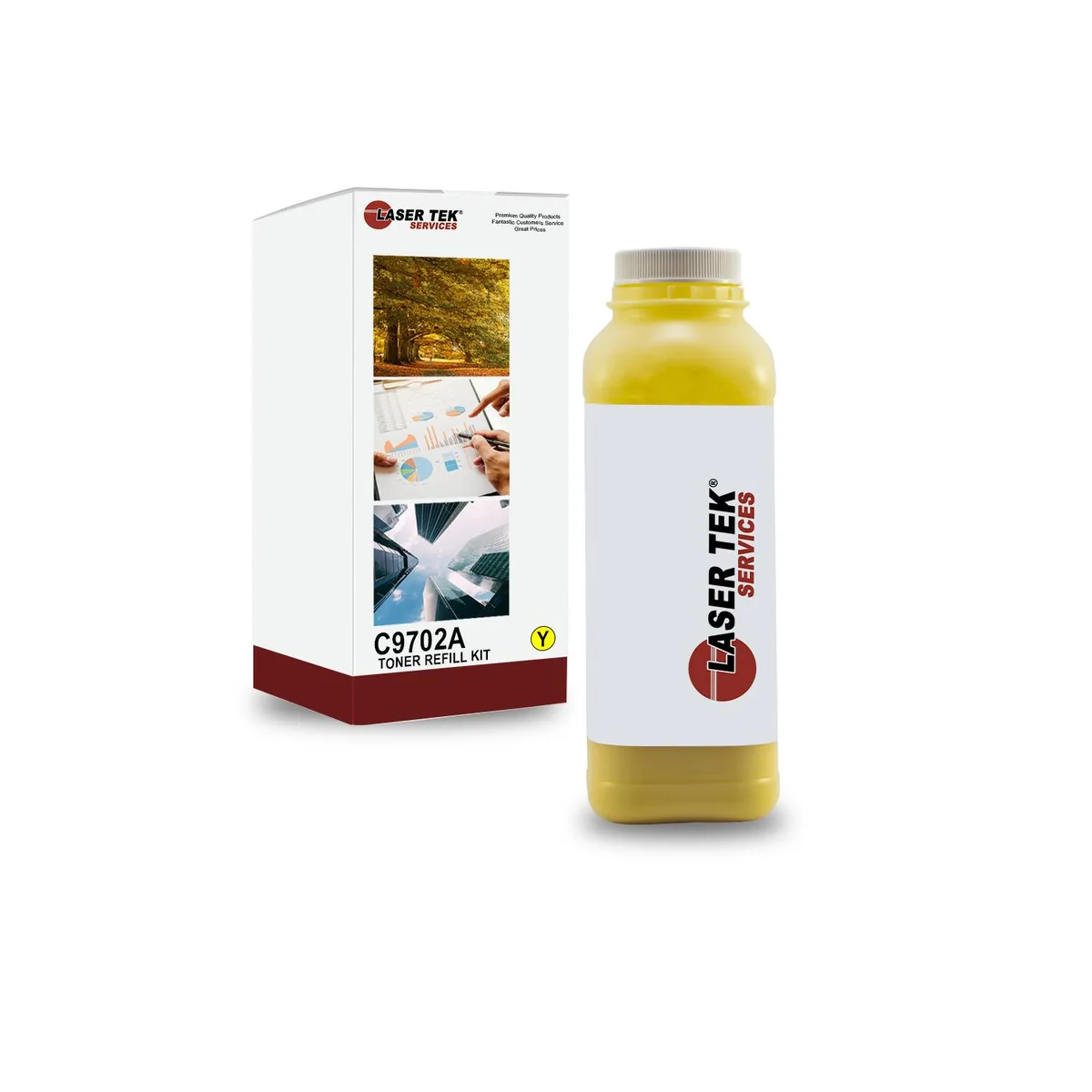 Laser Tek Services Laser Tek Services Yellow Toner Refill Kit 121A for HP 1500 2500 2550 2820 2840 — product photo
