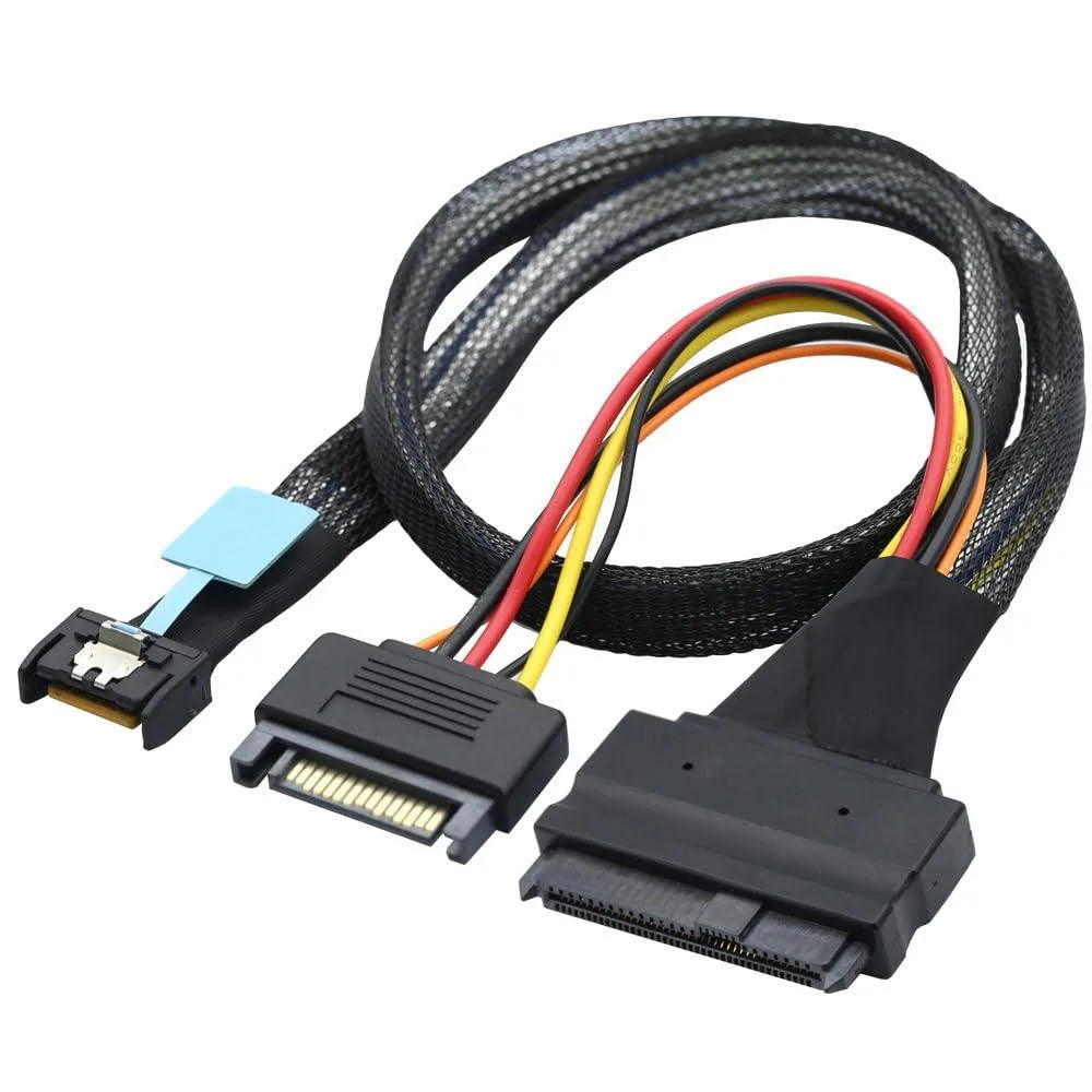 Fervit Fervit MCIO 4X to U.2 SFF-8639 NVME PCIe Cable 50cm — product photo