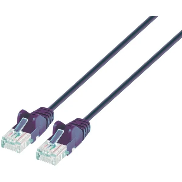 Intellinet Network Solutions Intellinet Network Solutions 742160 Cat6 U/UTP Slim Network Ethernet Cable 7 ft Blue 10G 250 MHz 30 AWG — product photo