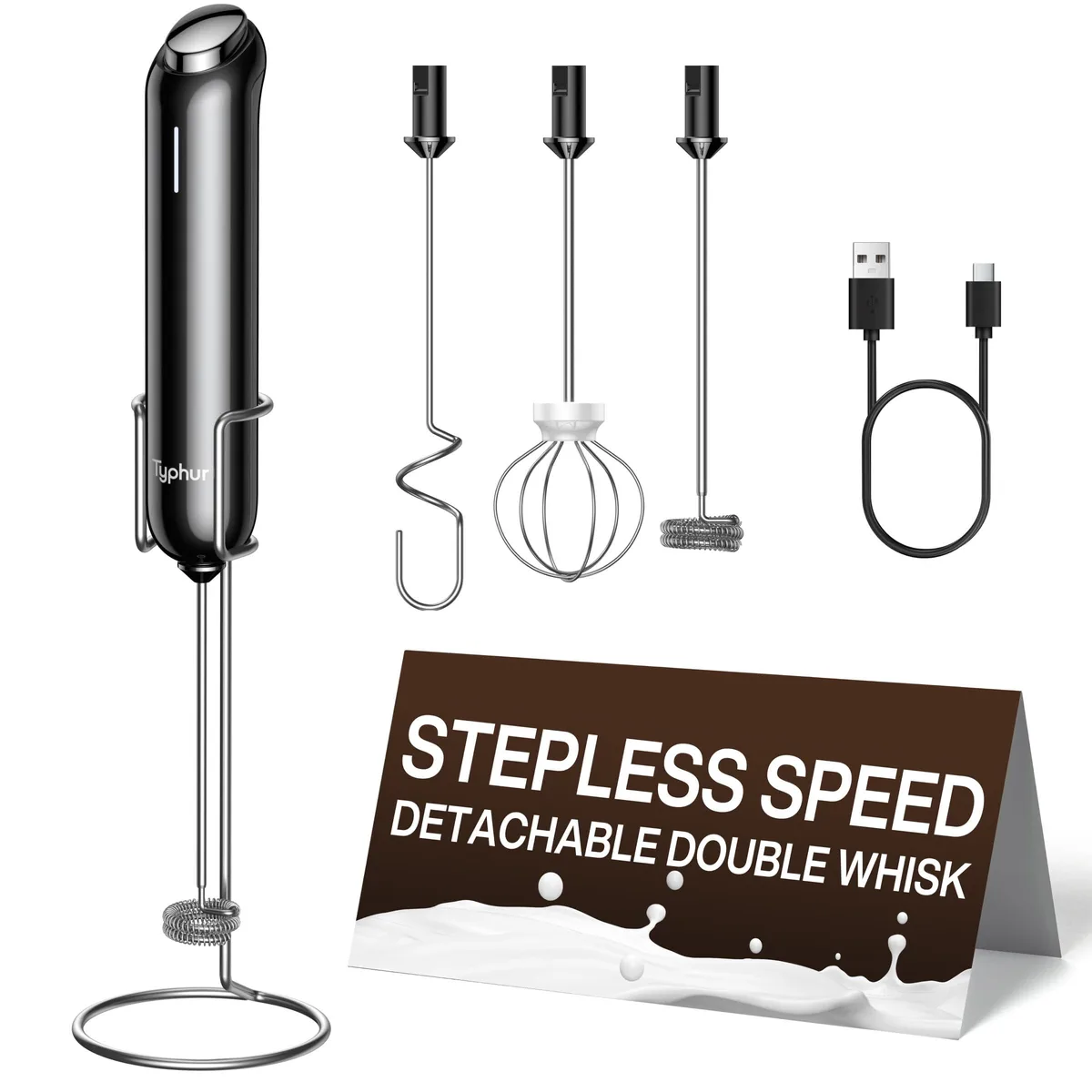  Typhur InstaWhisk Milk Frother MFV1-BLK Black — product photo