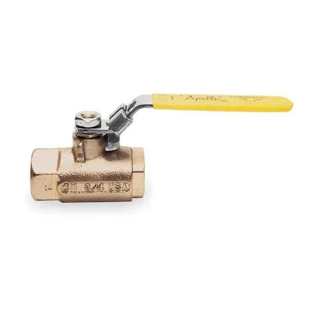 Bronze inline ball valve with lever handle