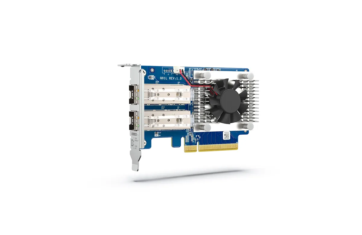 Qnap Qnap QXG-10G2SF-NXE 10Gbps 2 x SFP+ PCI-Express network card — product photo