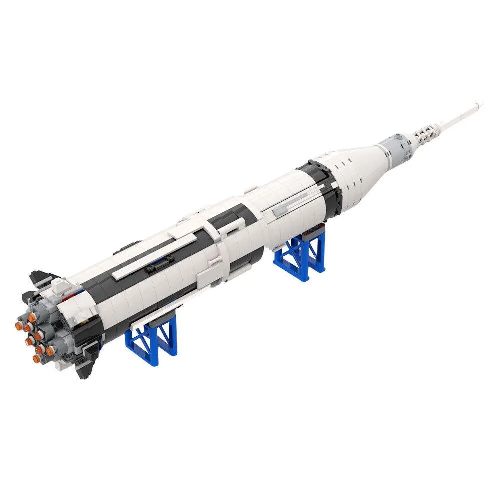 ZITIANYOUBUILD ZITIANYOUBUILD Saturn IB Manned Launch Vehicle 891 Piece 21309 Alternative MOC Educational Building Set — product photo