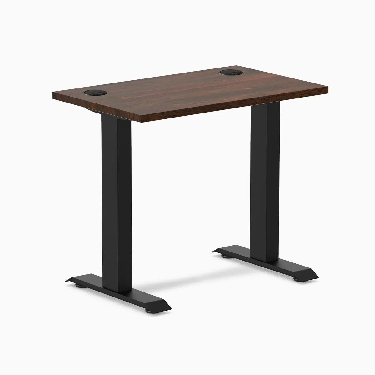 Desky Desky Zero Mini Rubberwood Desk Dark Walnut Matte Black 32 x 20 in — product photo