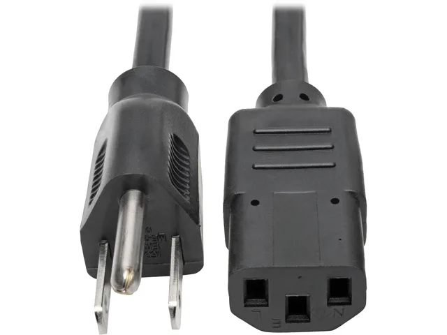 Tripp Lite Tripp Lite P006-001 computer power cord 1 ft NEMA 5-15P to IEC-320-C13 18AWG 10A 125V — product photo