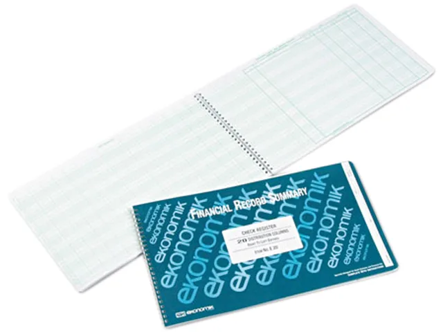 Ekonomik Ekonomik E20 Wirebound Check Register Tax Form 40 Pages 20 Columns 25 Lines — product photo