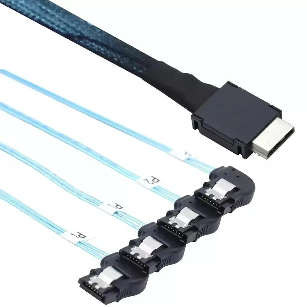 Vszerda Vszerda OCuLink SFF-8611 4i to 4 SATA Right-Angle Cable 50cm — product photo