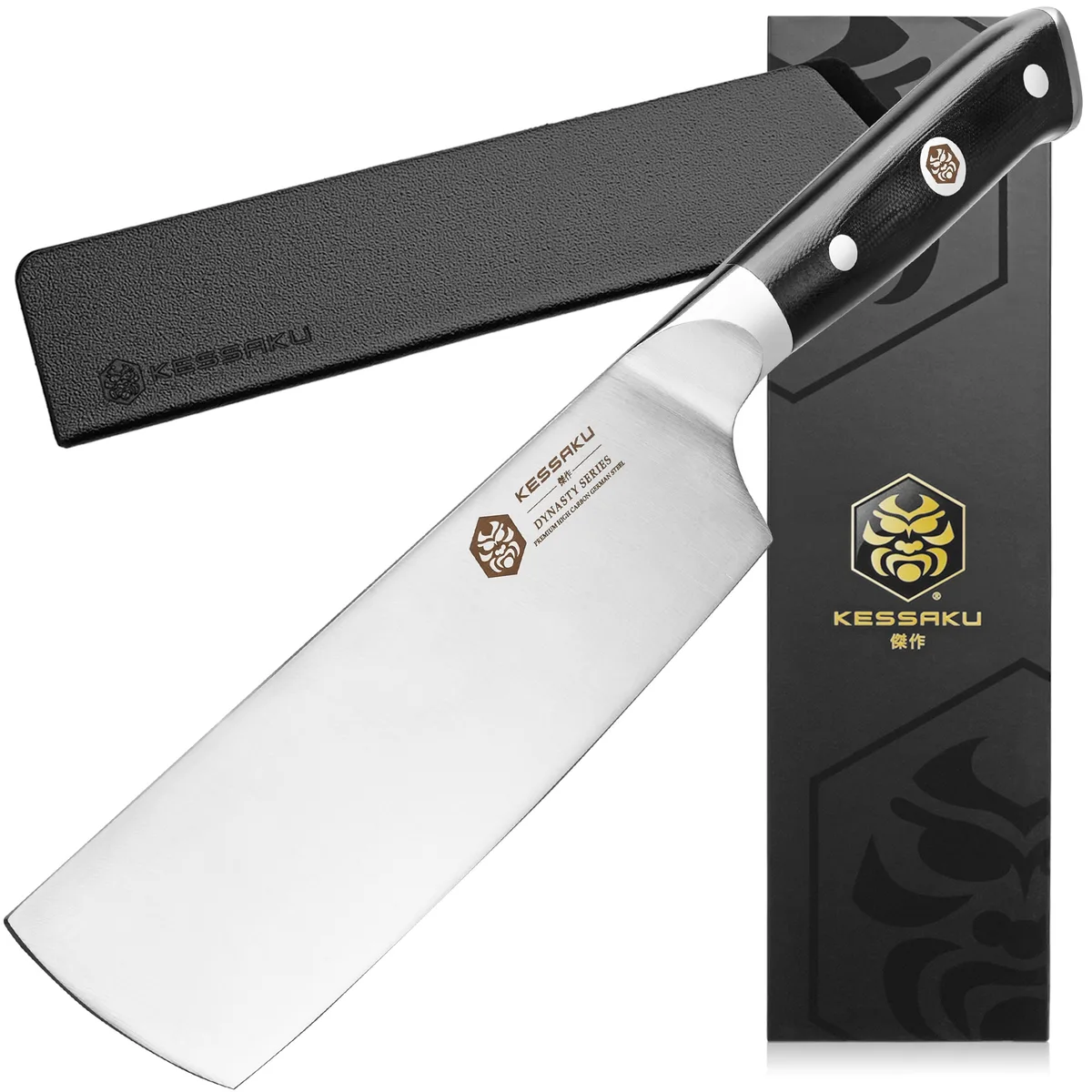 Kessaku Kessaku KES13072 7-Inch Nakiri Cleaver Tool 1.4116 Steel 58 HRC — product photo