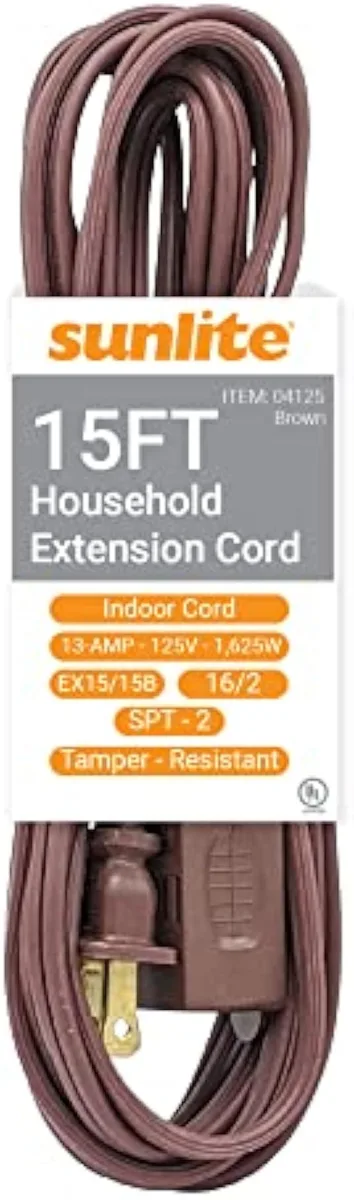 usbroway usbroway 15-Foot Extension Cord 4125 Brown — product photo