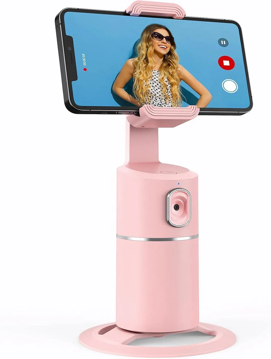 BFKK BFKK Auto Face Tracking Phone Holder 360° Rotation Pink 2200mAh — product photo