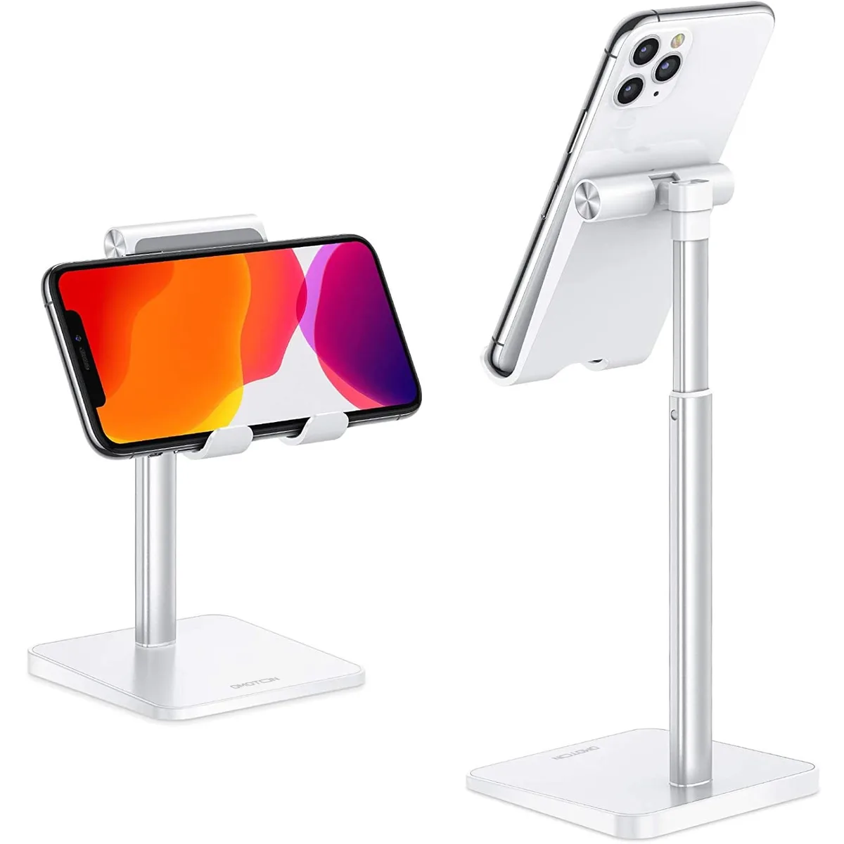  Motion Silver Tabletop Phone Stand 3.5-7.0in Adjustable Height Angle — product photo