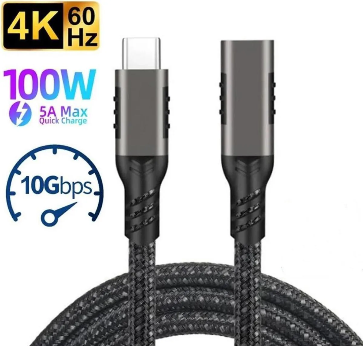 Vszerda Vszerda 10FT USB C Extension Cable 10Gbps 100W 4K@60Hz — product photo