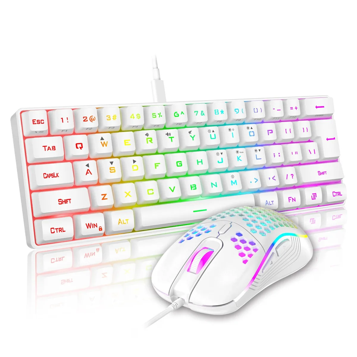 Redragon K62 60% 61-Key RGB Wired Gaming Keyboard and Mouse Combo — product photo