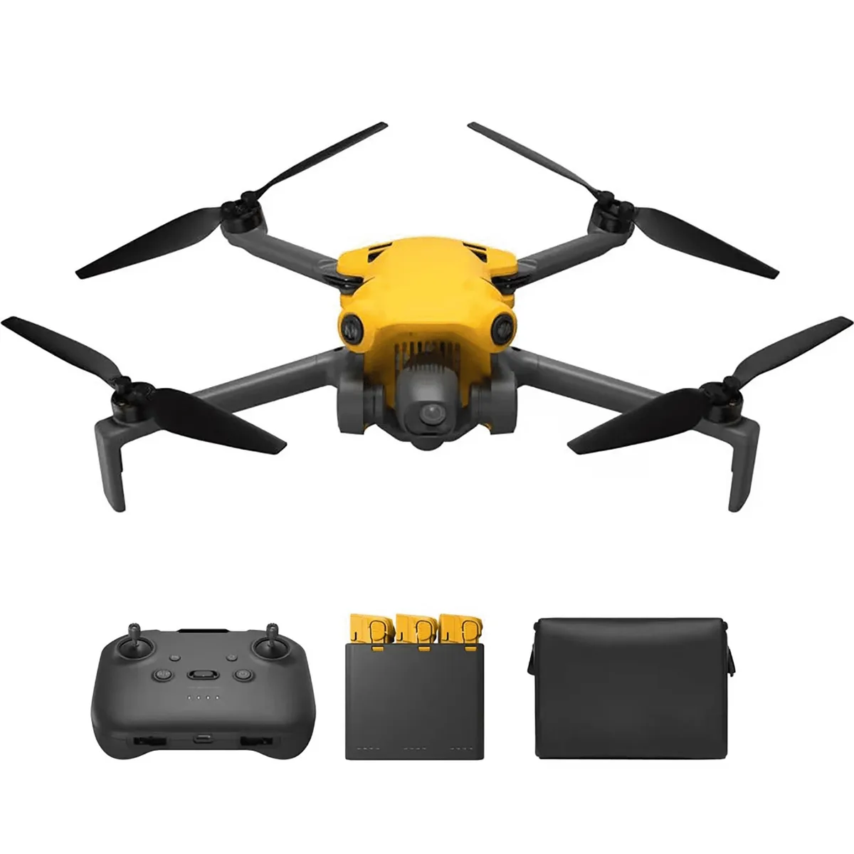 SkyRover SkyRover X1 Combo Yellow drone 4K 60fps 3-axis gimbal 96 min 50000 ft 360° obstacle sensing 3 batteries — product photo