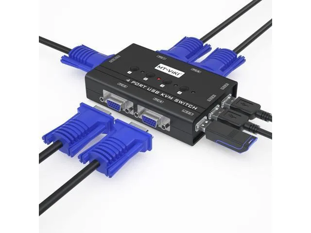 LORDWORLD LORDWORLD 460KL VGA KVM switch 4 ports with 3 USB 2.0 hub — product photo