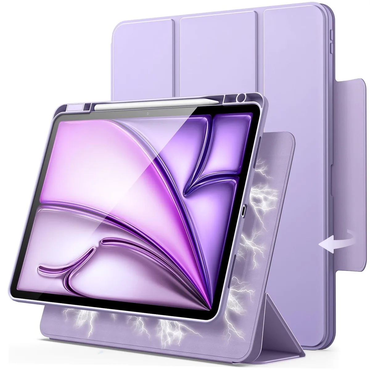 JETech JETech Magnetic Detachable Case iPad Air 13 M4/M3/M2 Purple 2 in 1 accessory — product photo