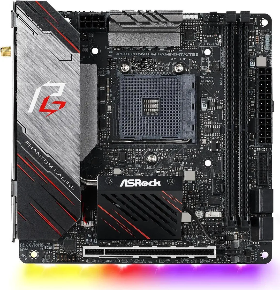 ASRock ASRock X570 PHANTOM GAMING-ITX/TB3 AMD motherboard — product photo