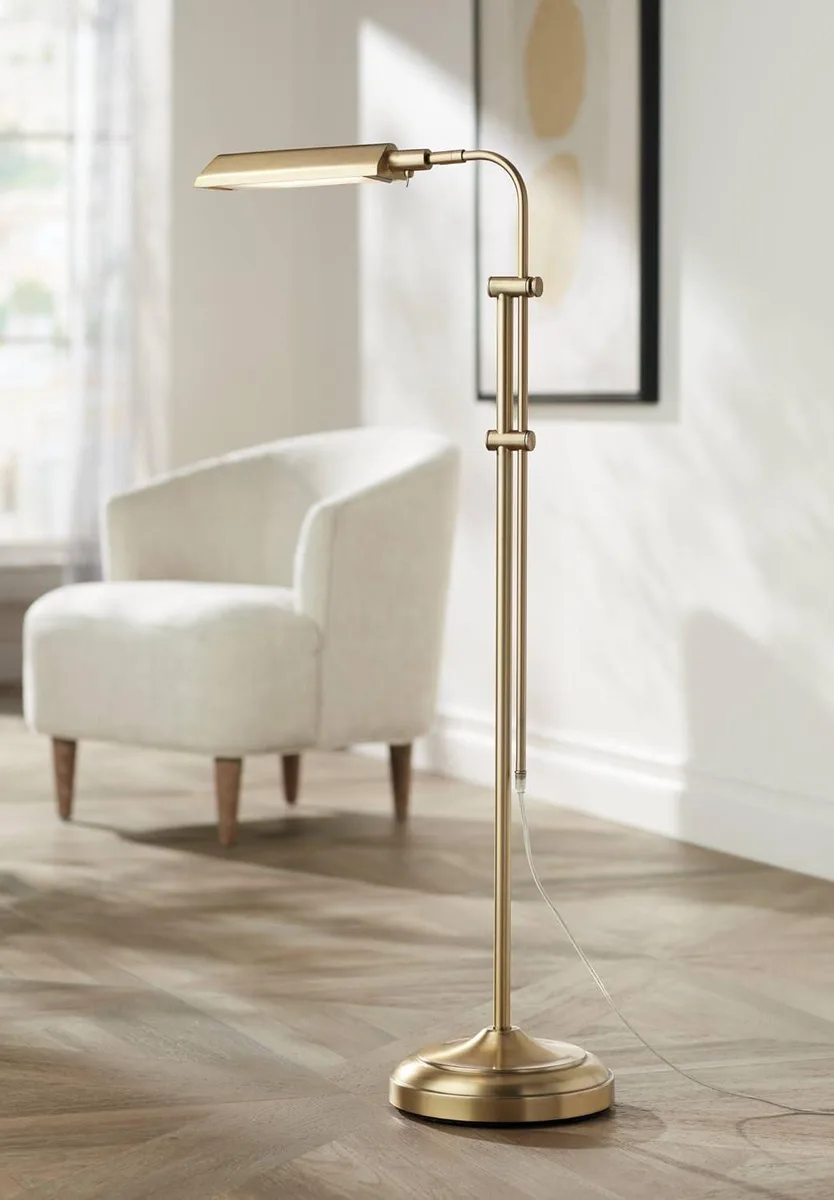TUKO TUKO Culver Pharmacy Floor Lamp Aged Brass Adjustable 47-57 — product photo