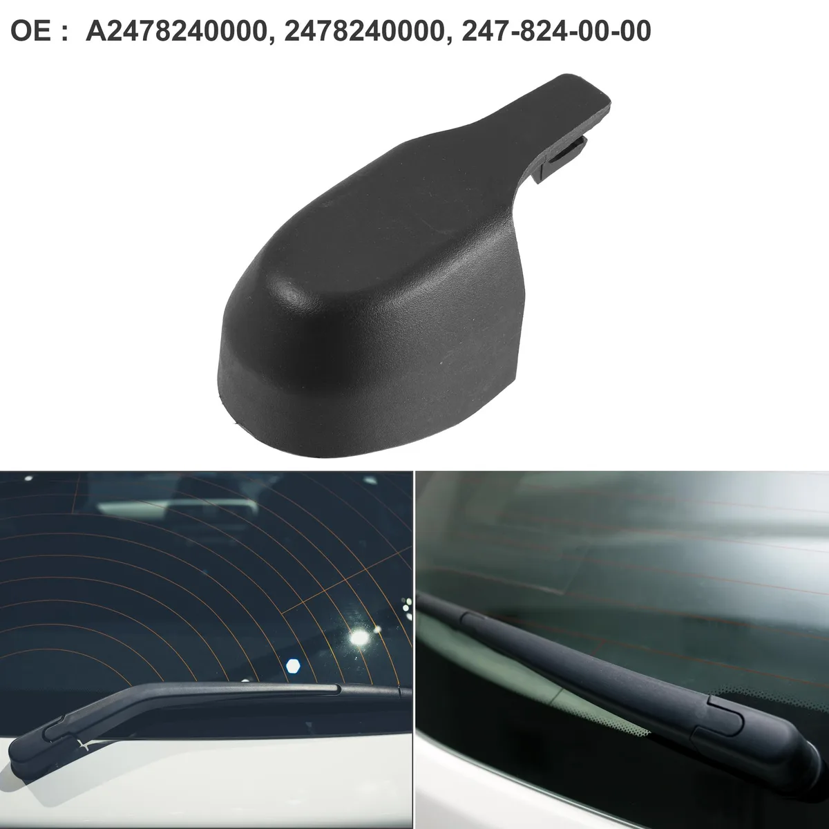 Unique-Bargains Unique-Bargains Rear Wiper Arm Cover Cap Black 70x31x30mm — product photo