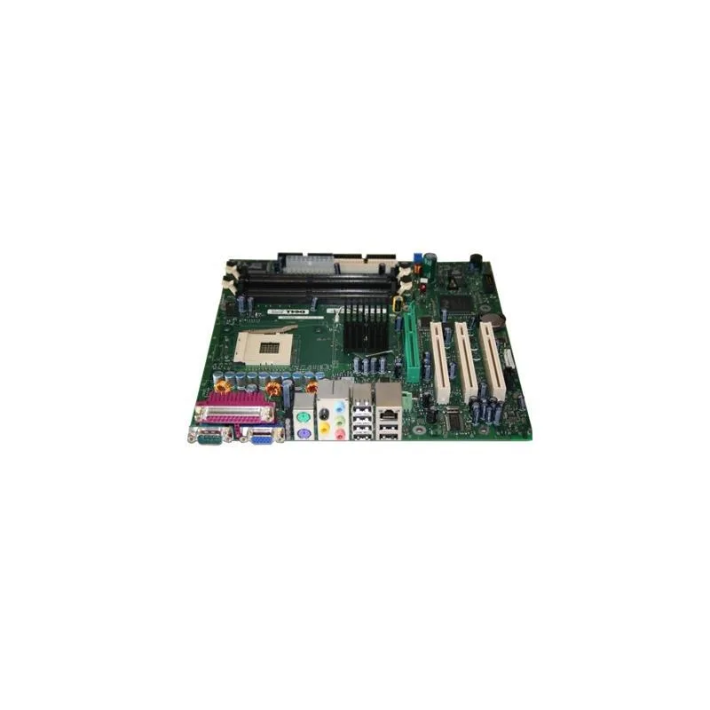 Green Dell system board with integrated audio video NIC components