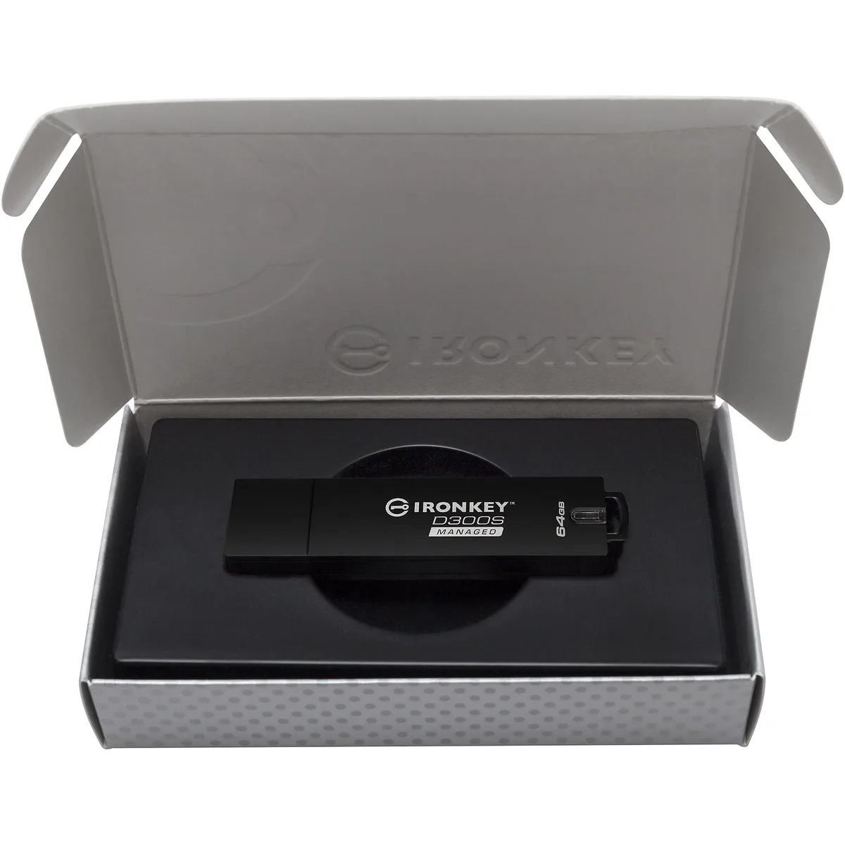 Kingston Technology Corp. Kingston IronKey D300SM 64GB 256-bit AES Encrypted USB 3.0 Flash Drive — product photo