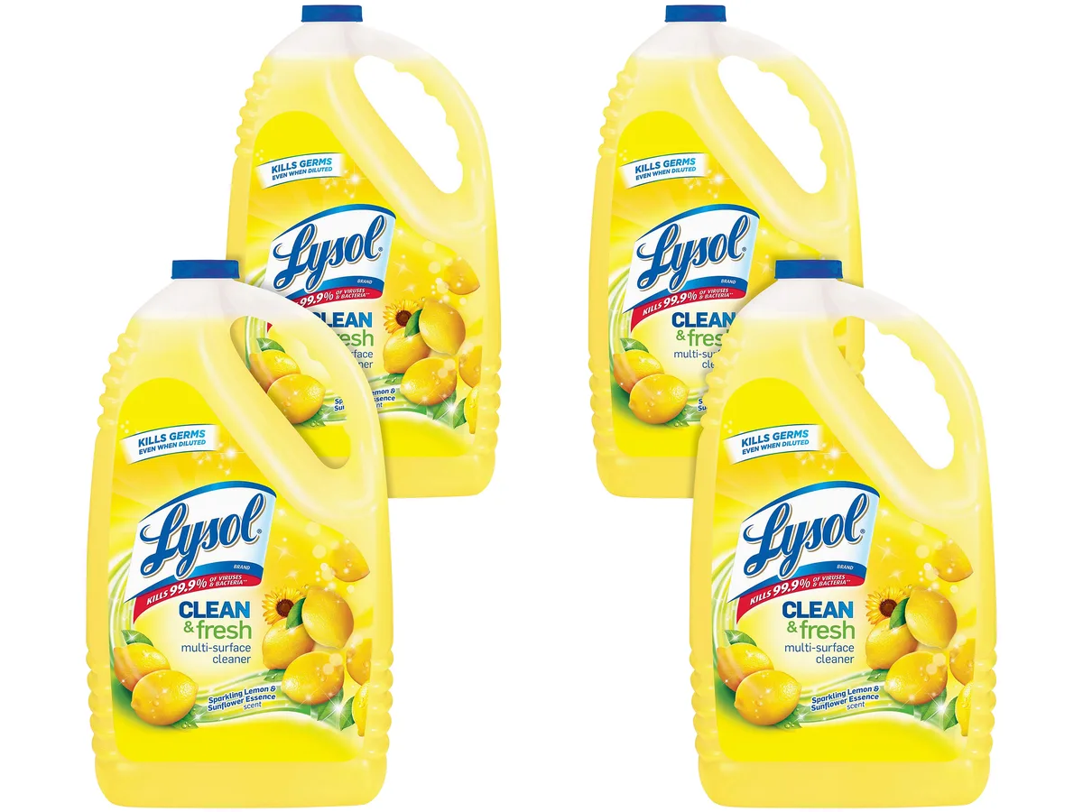 LYSOL LYSOL 77617CT Clean &amp; Fresh Lemon Cleaner 1.13 gal 4 / Carton — product photo