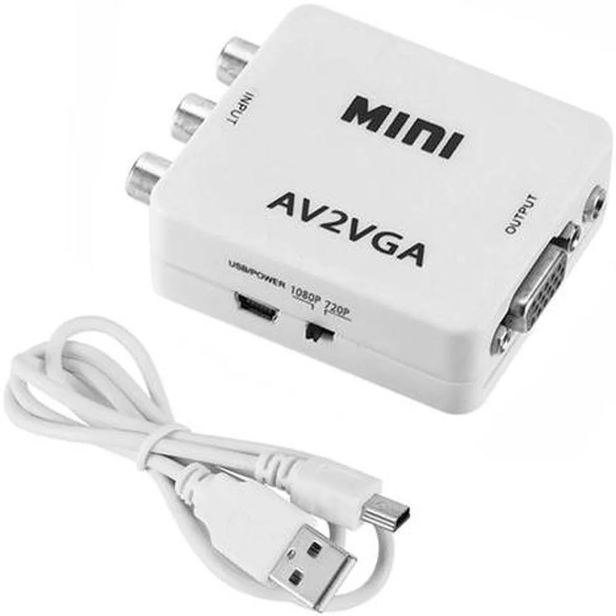 Vszerda Vszerda HD RCA AV to VGA Video Converter white — product photo