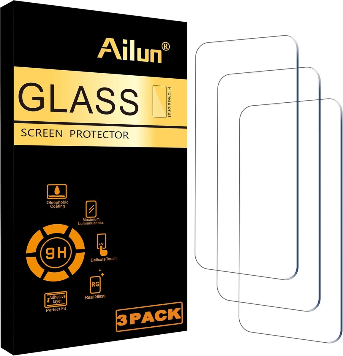 NuoTo NuoTo Tempered Glass Screen Protector 3 Pack for iPhone 16 15 15 Pro 6.1 Inch — product photo