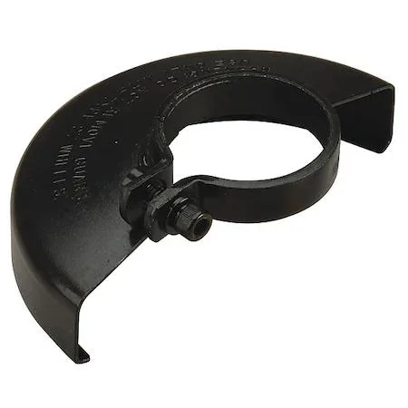 Metal guard assembly for Dynabrade pneumatic tools, silver finish with mounting holes