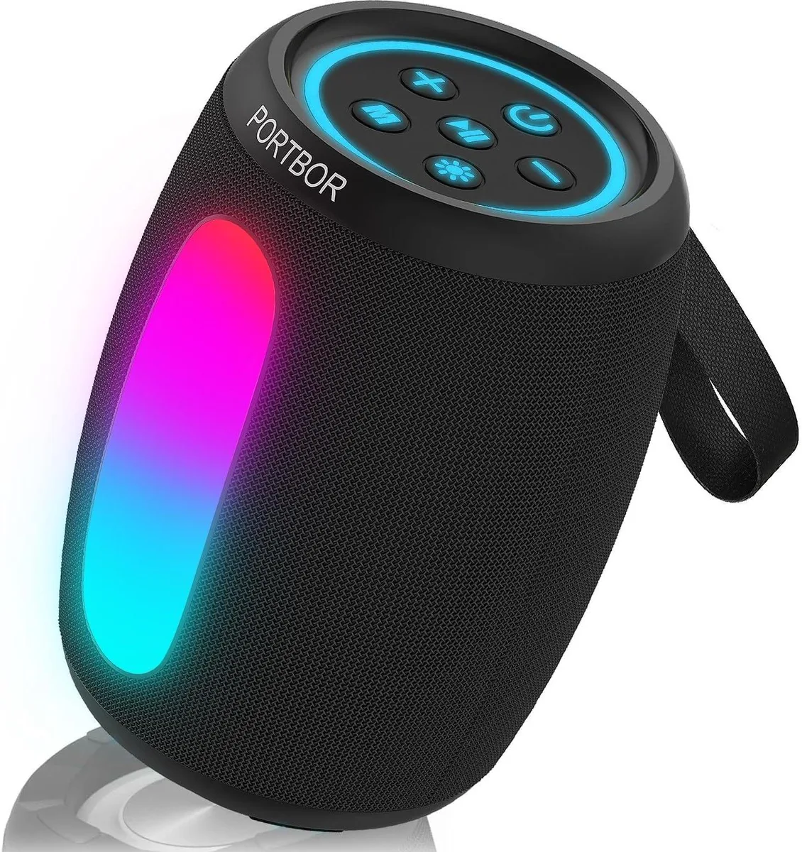  PORTBOR KBR-SP02 Bluetooth 5.3 Portable Speaker 10W 36H IPX5 Black — product photo