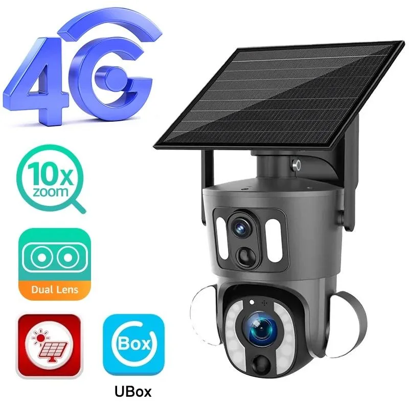 BOAVISION BOAVISION 6MP Dual-Lens 4G LTE PTZ Network Camera 10X Optical Zoom 9W Solar 15600mAh Battery — product photo