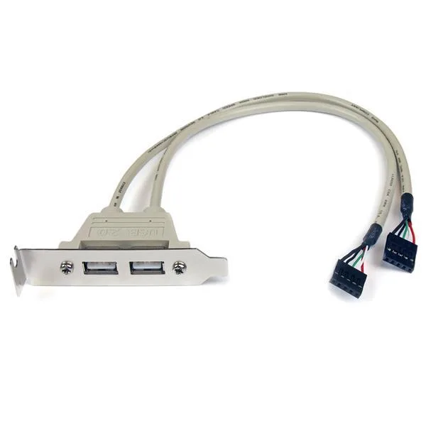CablesWorld CablesWorld 2 Port USB A Female Low Profile Slot Plate Adapter USB 2.0 Cable — product photo