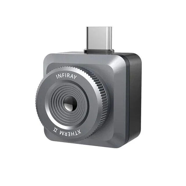 Coin-sized thermal imager, 256 by 192 sensor, 12 um, 26 mm square