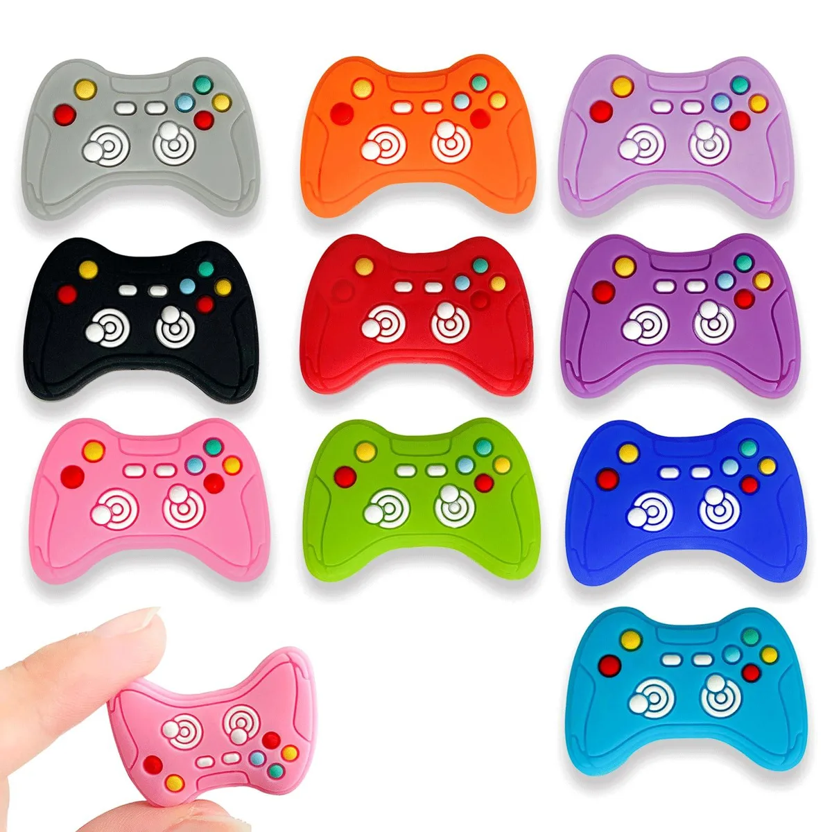 No Sew No Sew 028 Game Controller Silicone Beads 10pcs — product photo