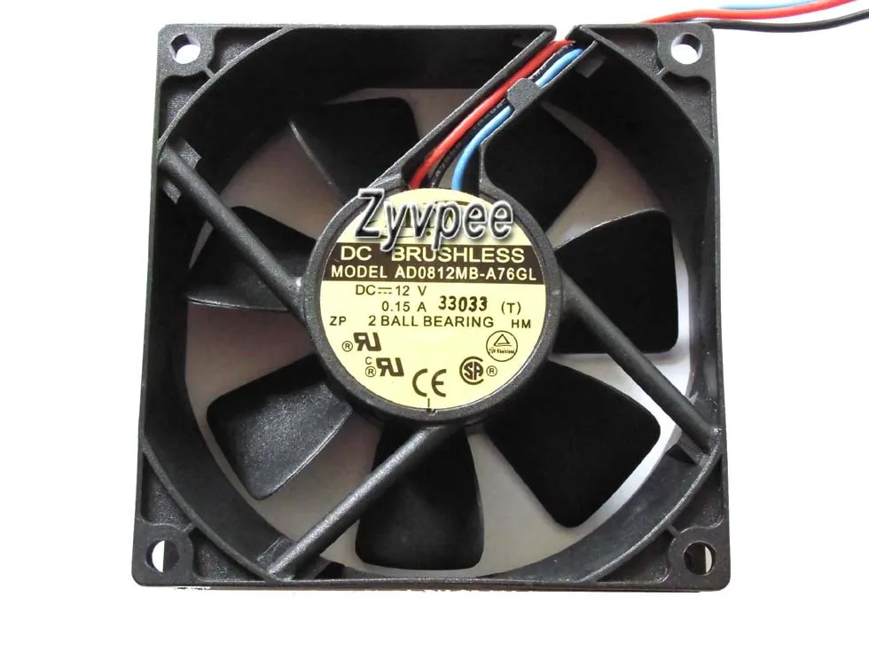 Zyvpee Zyvpee AD0812MB-A76GL 80×25mm 12V 0.13A 3-pin case fan — product photo