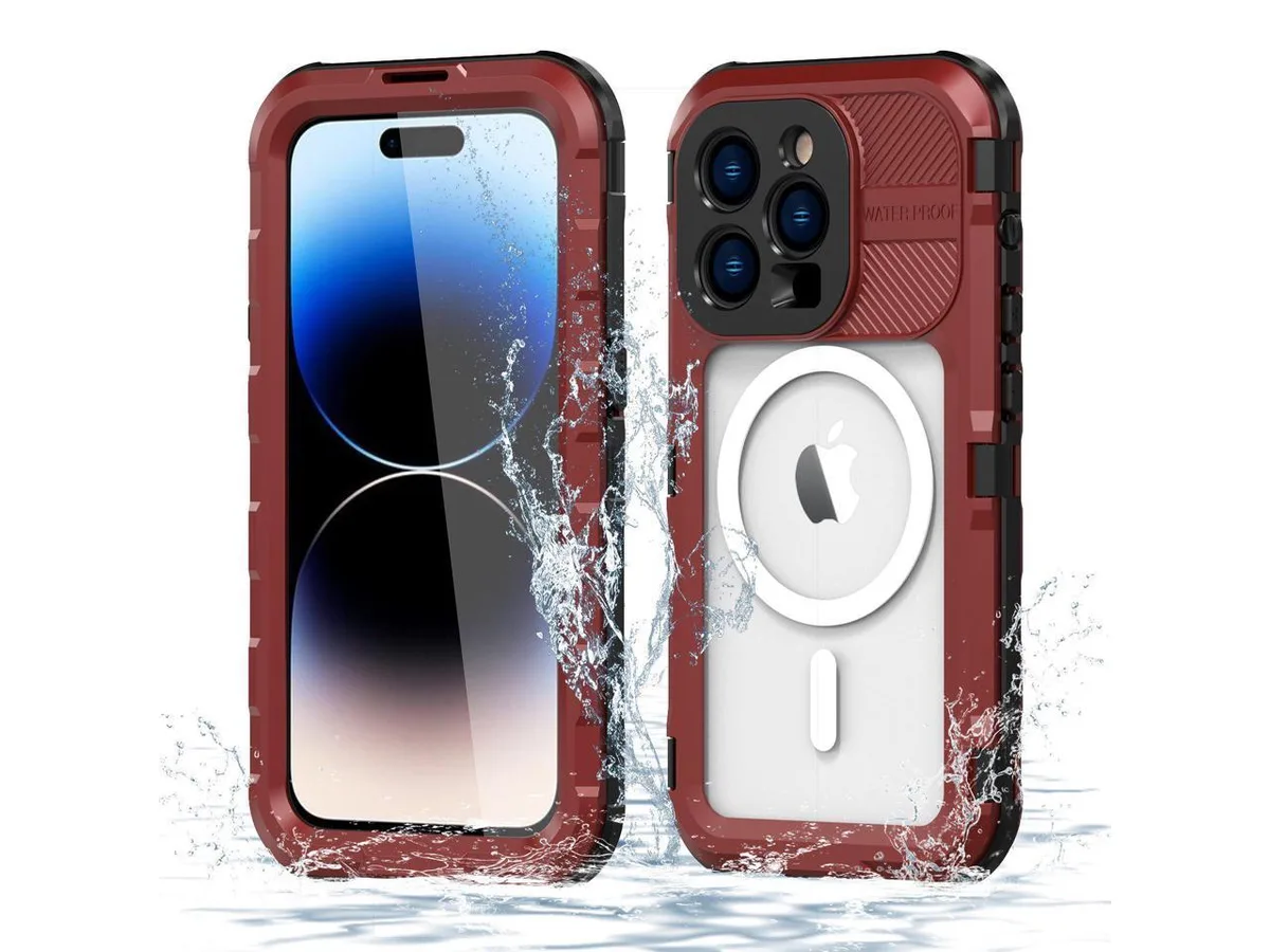 BONAEVER BONAEVER iPhone 14 Pro Waterproof Case MagSafe Red — product photo