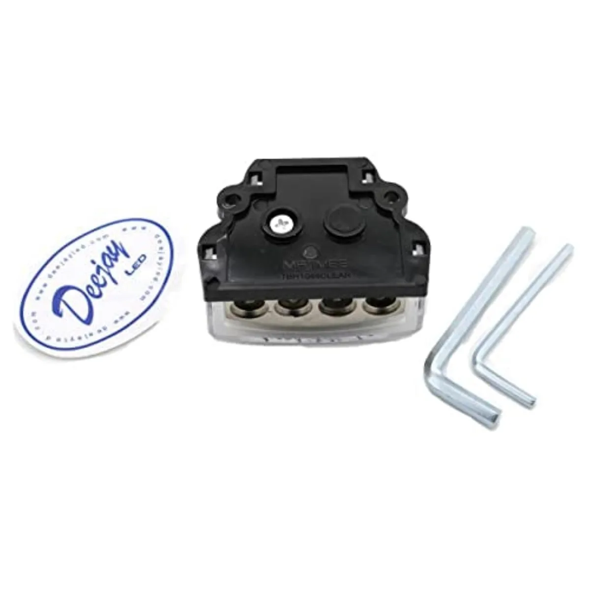 Clear plastic power distribution block with multiple terminals