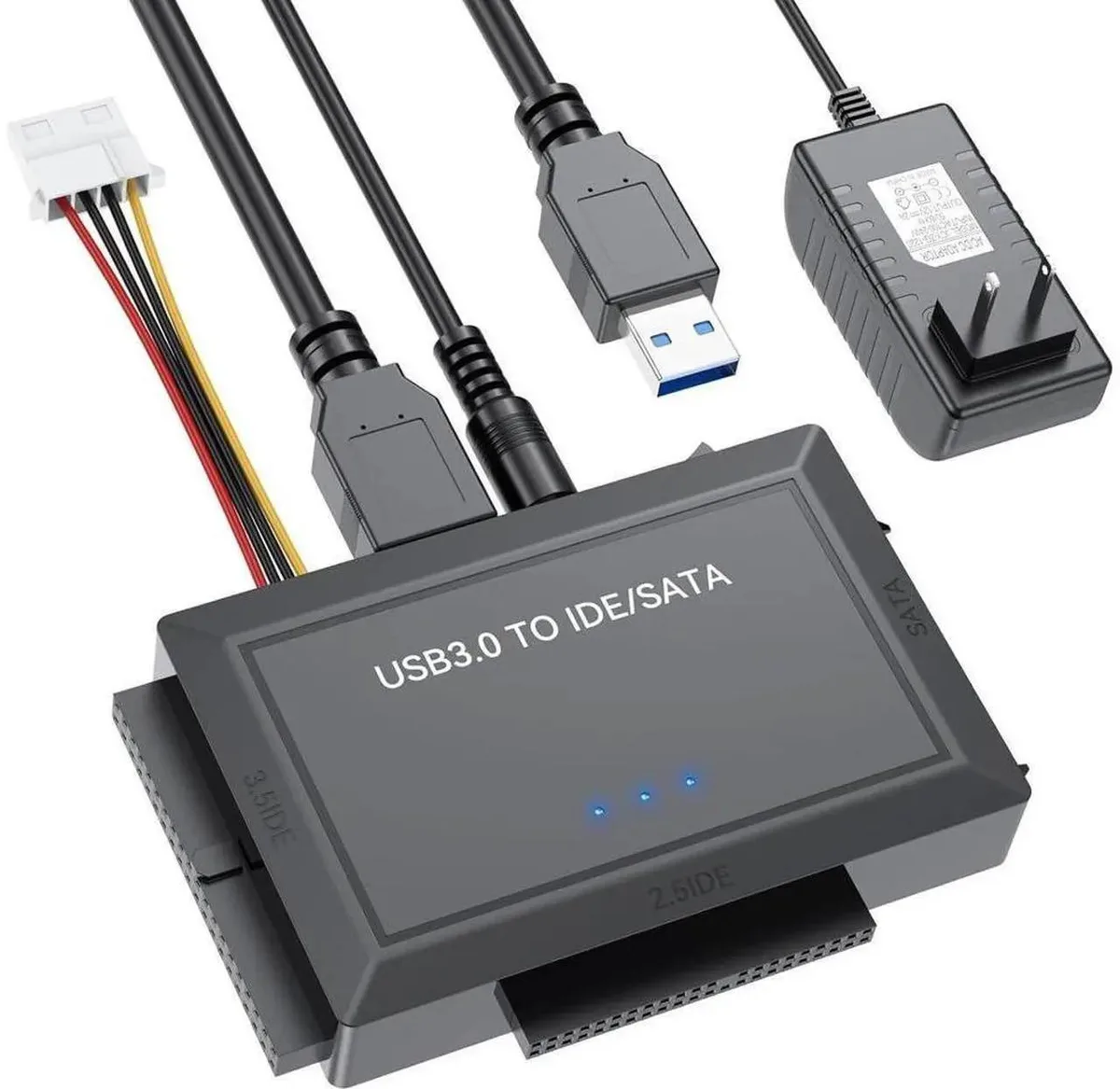SMUGDESK SMUGDESK USB 3.0 SATA IDE Hard Drive Adapter 2.5 3.5 5.25 — product photo