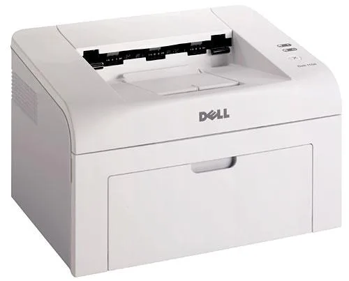 Compact rectangular mono laser printer in light grey finish