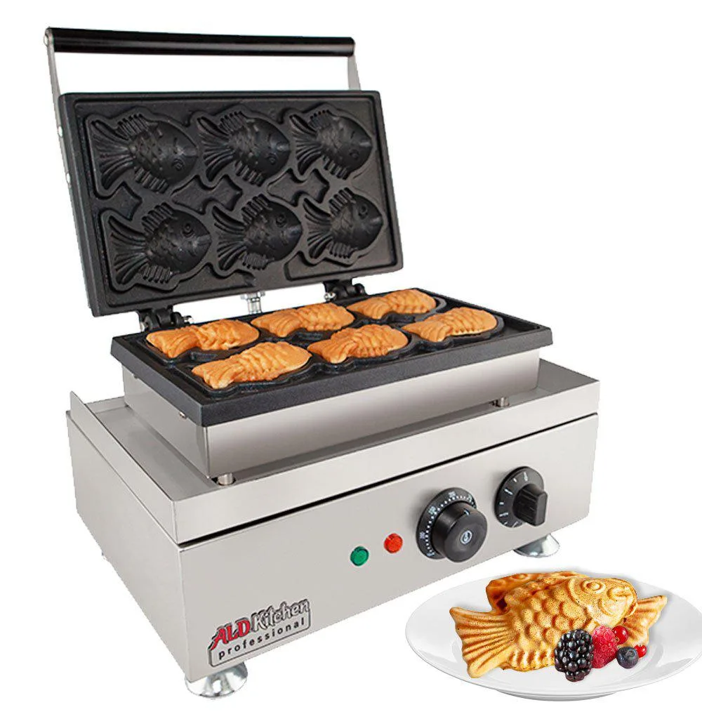 ALDKitchen ALDKitchen AP-536 Taiyaki Waffle Maker 6 Fish 1.5kW 110V — product photo