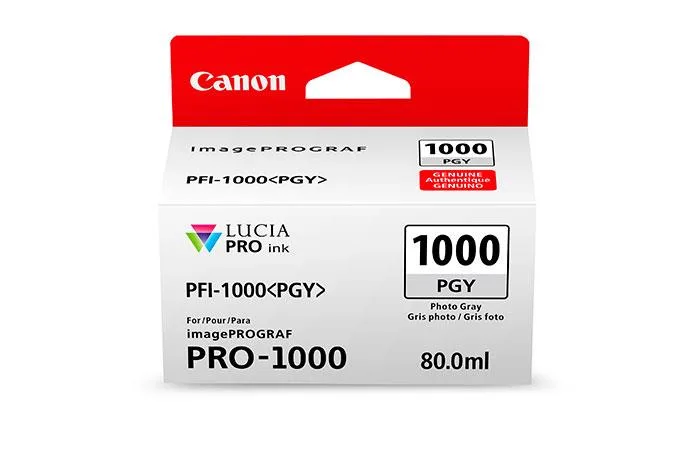 Canon Canon 0553C002 PFI-1000 PGY LUCIA PRO Photo Gray Ink Cartridge (80ml) — product photo