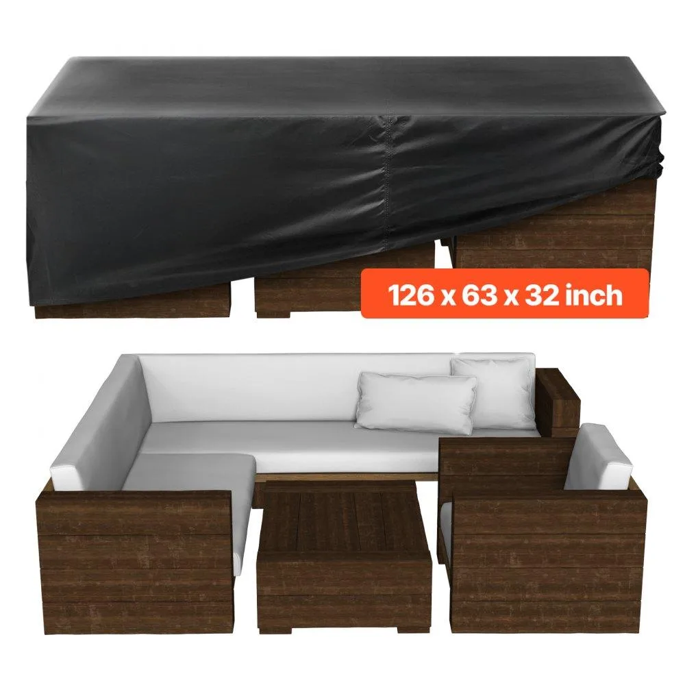 VEVOR VEVOR Patio Furniture Cover 420D 126x63x28 inch Black — product photo