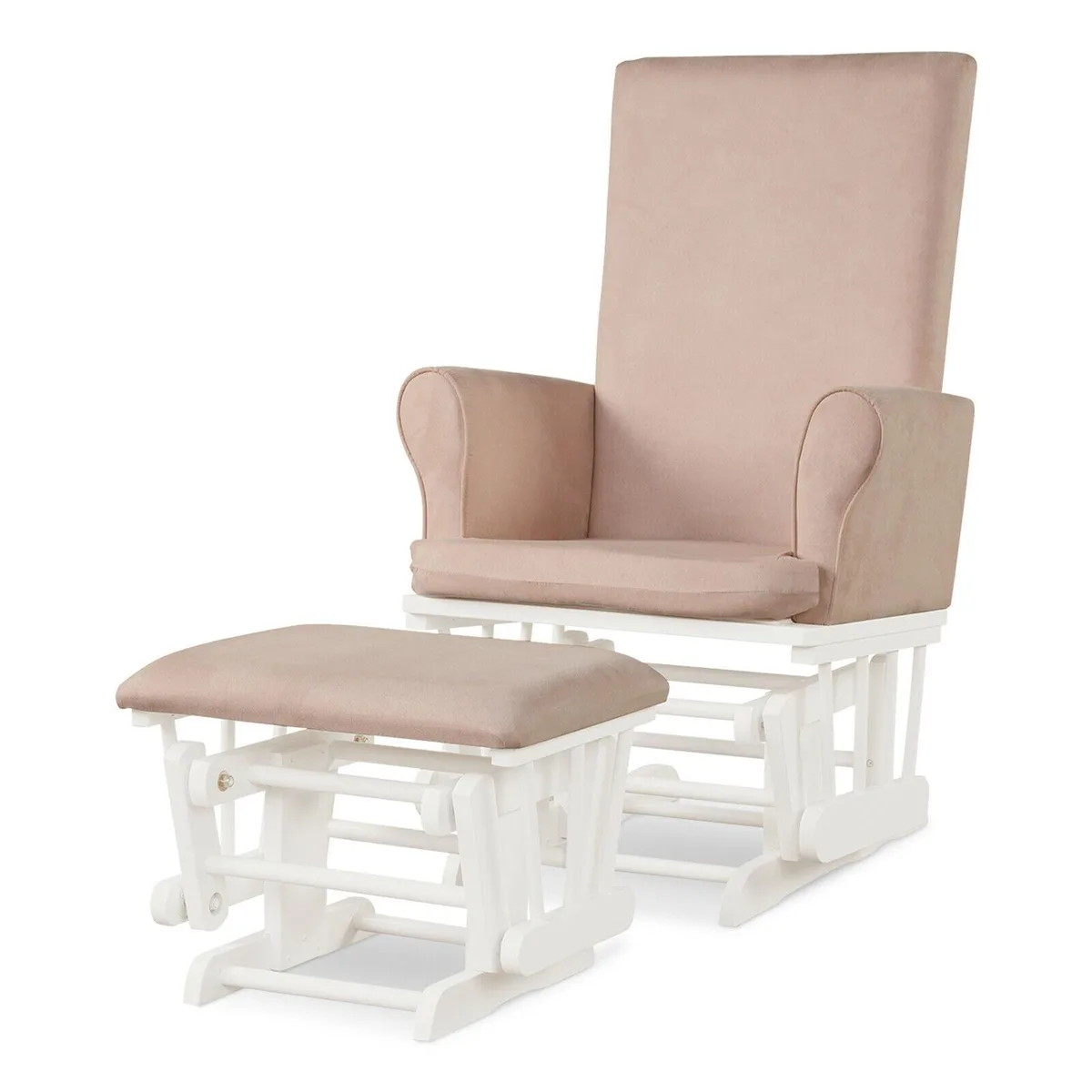 SlickBlue SlickBlue Rocker Recliner &amp; Ottoman Pink 27.5 — product photo