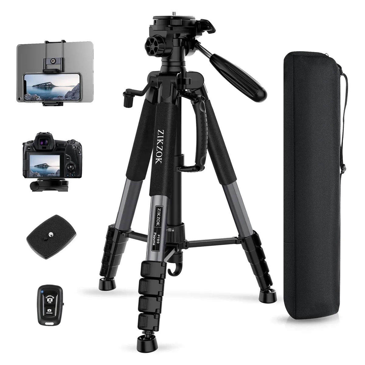 Alphacool Alphacool 75" Camera Tripod Grey 2 in 1 accessory — product photo