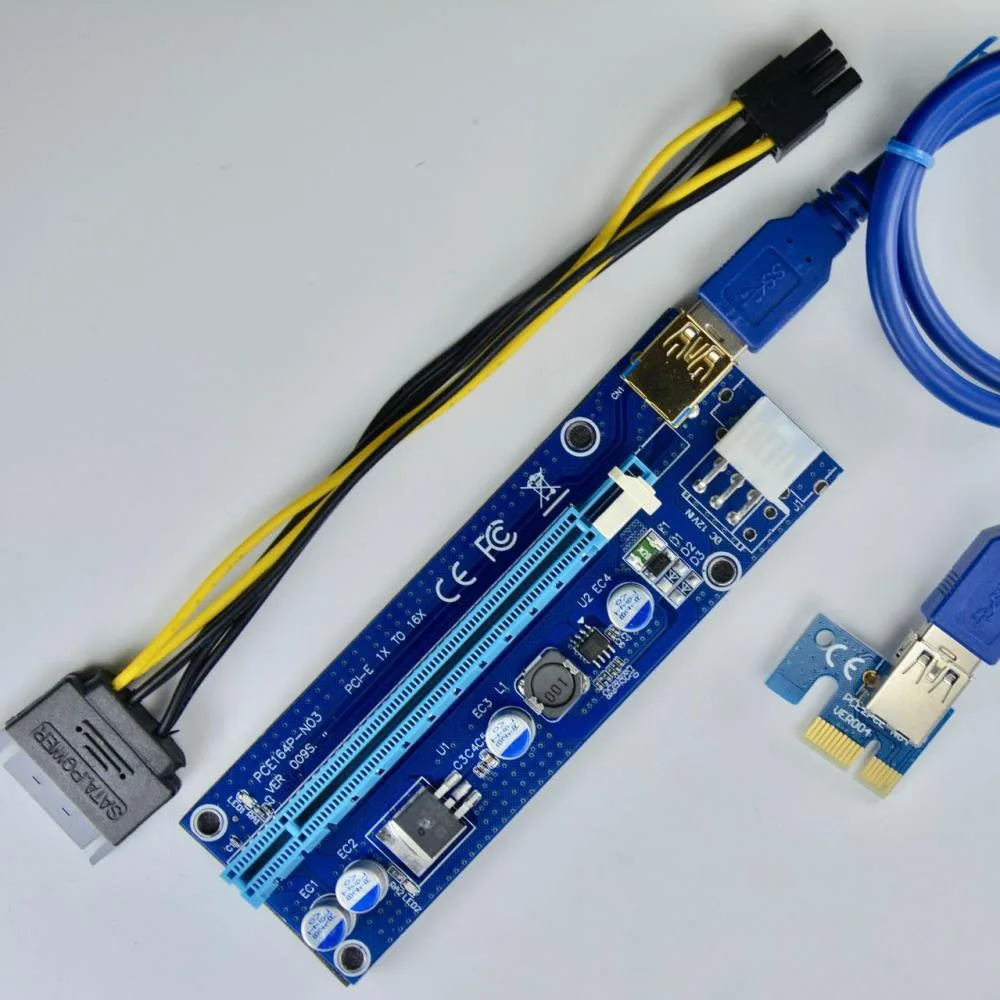 Ruth's sister Ruth's sister PCIe 1x to 16x Riser 009S 4-Slot Port Multiplier Card — product photo