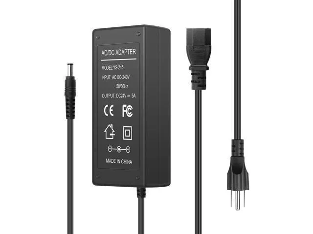 LORDWORLD LORDWORLD 24V 5A 120W AC DC Adapter 5.5mm x 2.5mm Barrel Plug — product photo