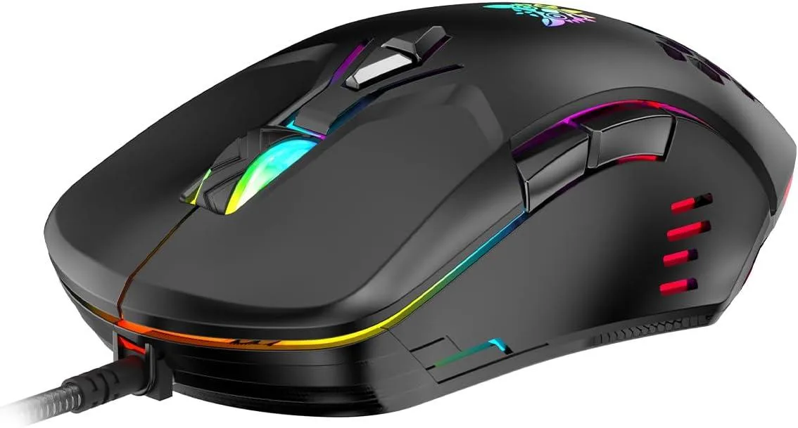 Hitoor Hitoor Cw902 Wired Gaming Mouse Black 3600 DPI 7 Buttons — product photo