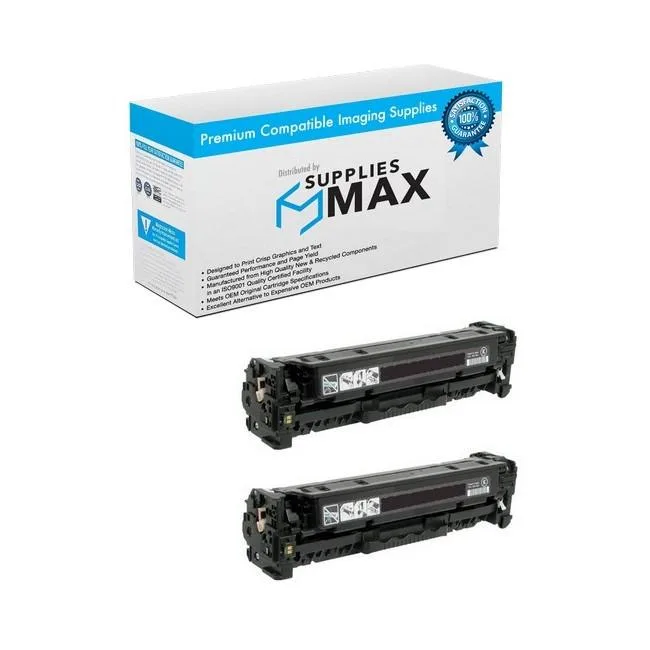 SuppliesMax SuppliesMax CC530AJD Black Toner Cartridge 2-Pack 3500 Pages — product photo