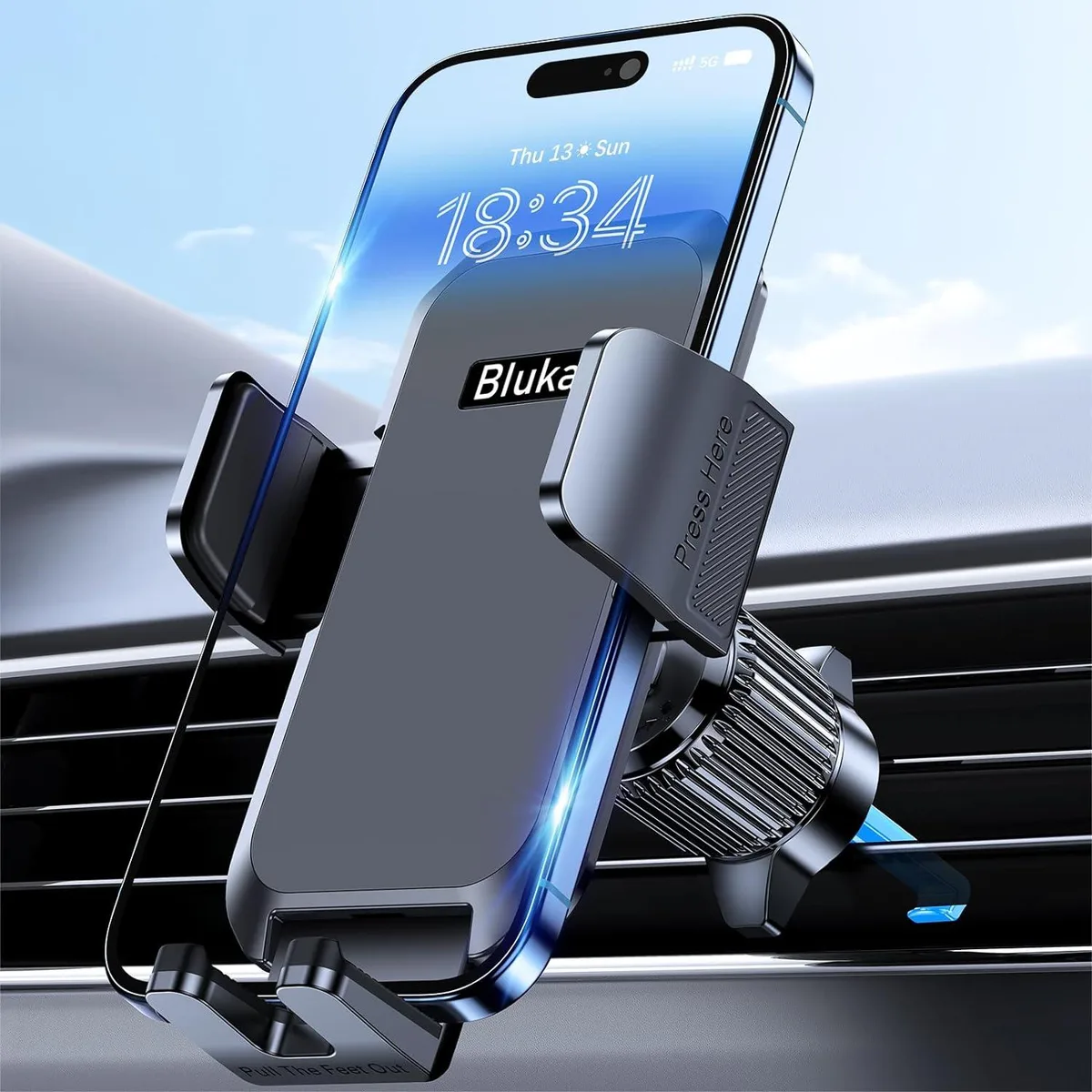 Keyence Keyence Air Vent Phone Mount 2025 Metal Hook 360° Rotation One-Button Release 4.0-7.0 inch — product photo