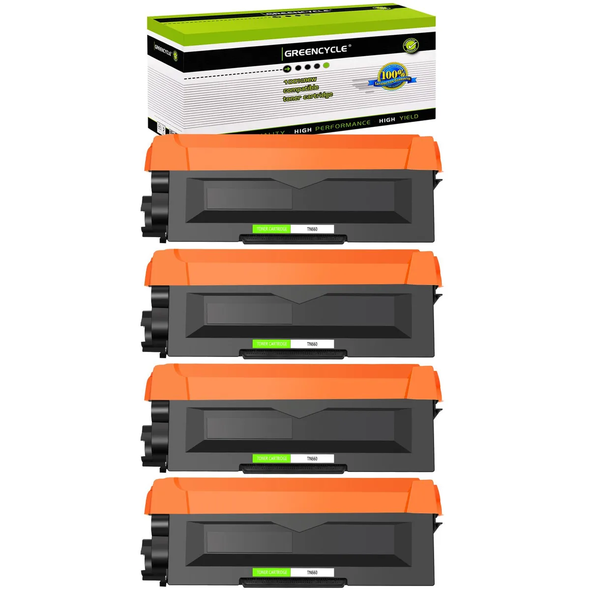 GREENCYCLE GREENCYCLE TN660 toner cartridge 4 pack black 2600 pages — product photo